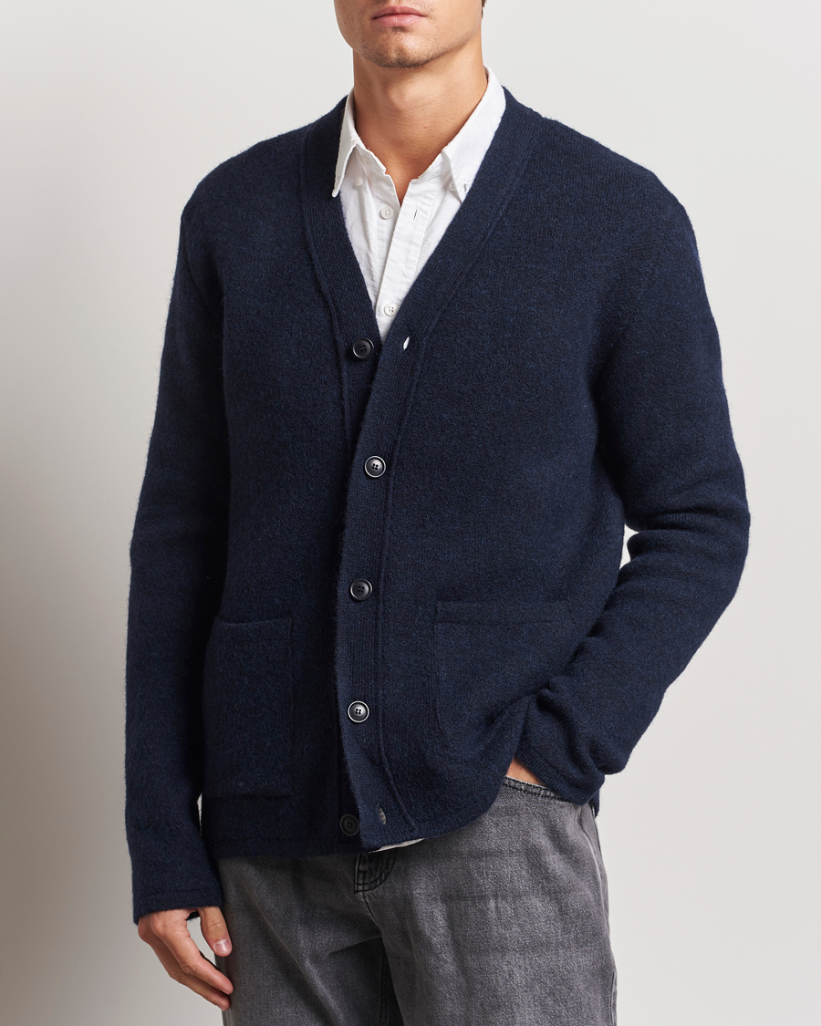 Mies |  | Barbour Lifestyle | Langside Lambswool Knitted Cardigan Navy