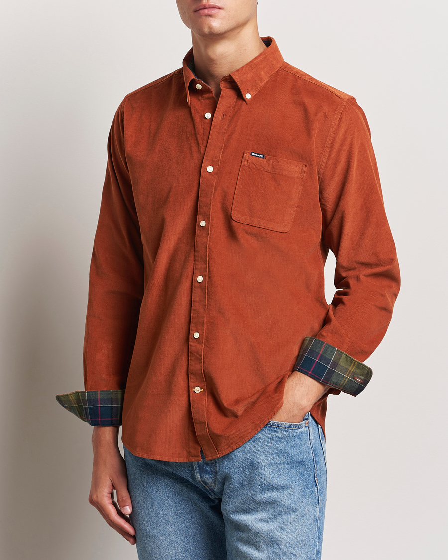 Mies |  | Barbour Lifestyle | Ramsey Corduroy Shirt Dark Ginger