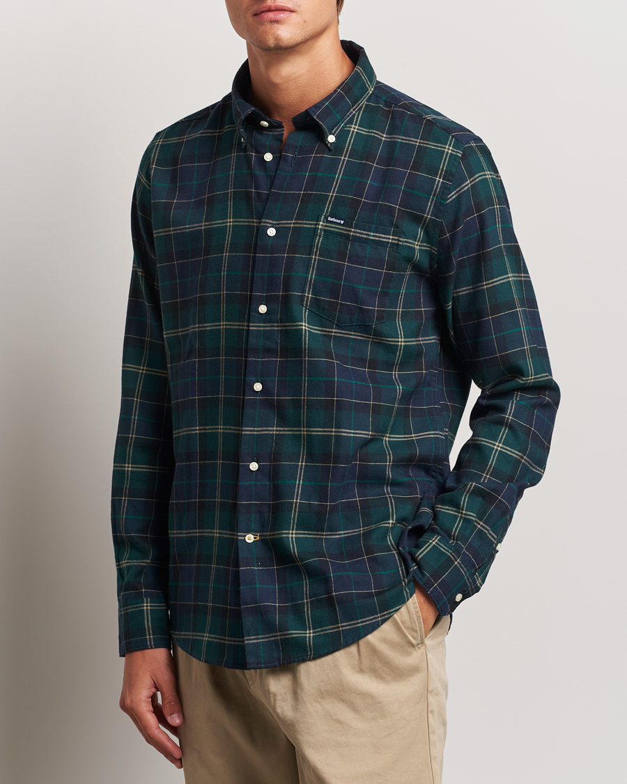 Mies |  | Barbour Lifestyle | Flannel Check Shirt Green Loch