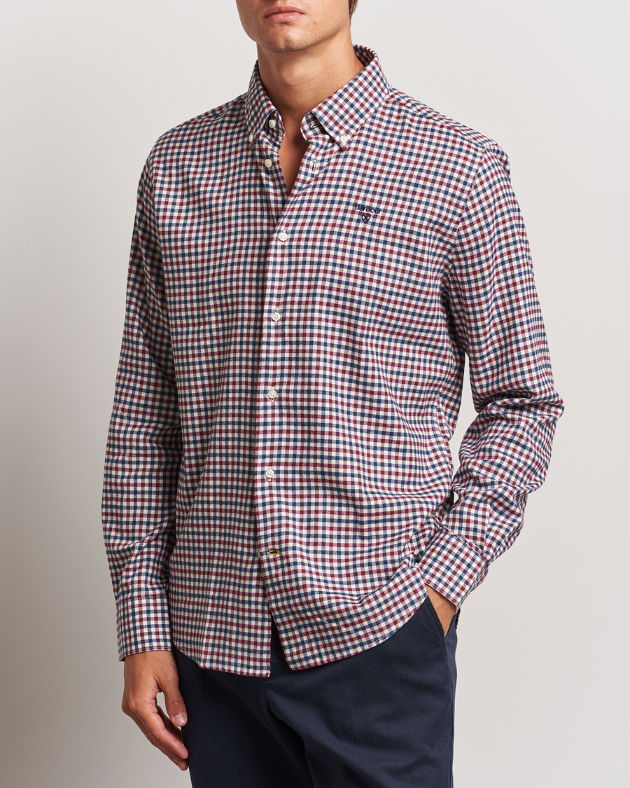 Mies |  | Barbour Lifestyle | Finkle Gingham Flannel Shirt Merlot