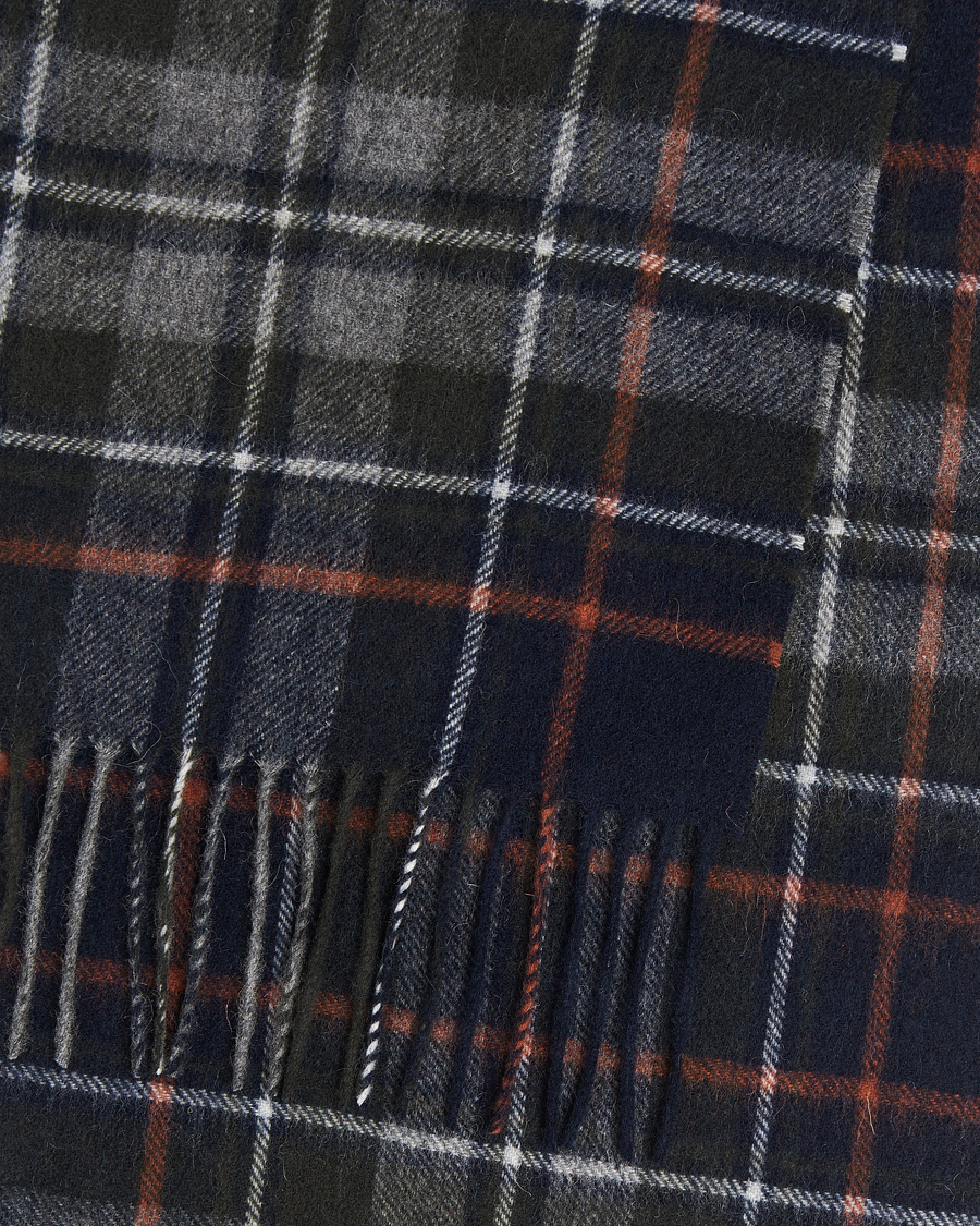 Mies |  | Barbour Lifestyle | Lambswool/Cashmere New Check Tartan Navy/Dark Ginger