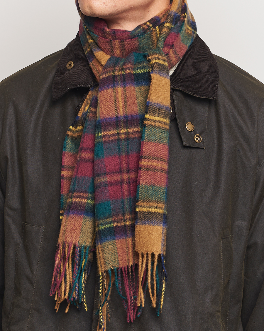 Mies |  | Barbour Lifestyle | Lambswool/Cashmere New Check Tartan Harvest Gold