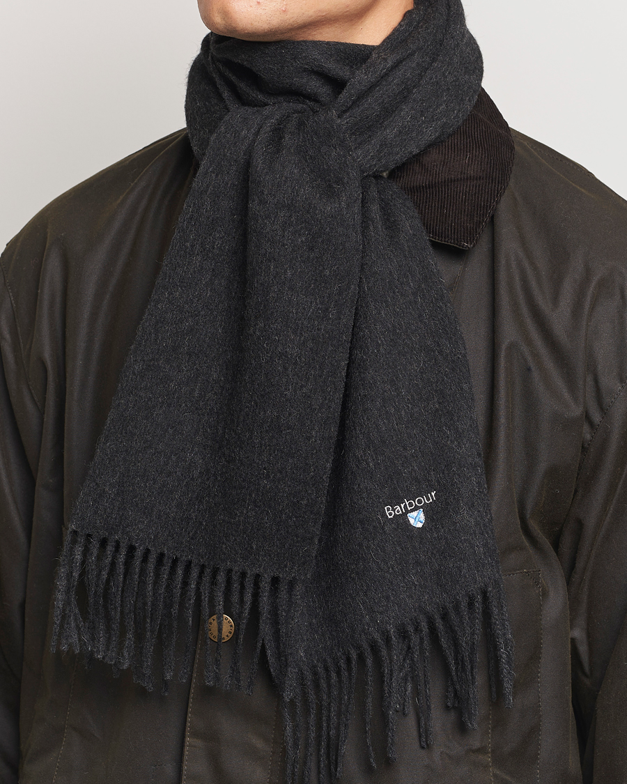 Mies |  | Barbour Lifestyle | Plain Lambswool Scarf Charcoal