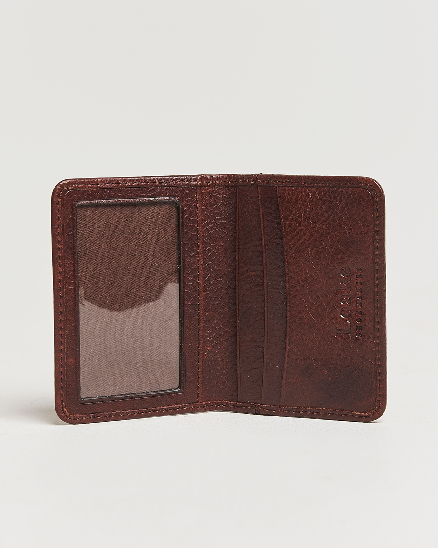 Mies |  | Loake 1880 | Fenchurch Grained Leather Card Holder Dark Brown