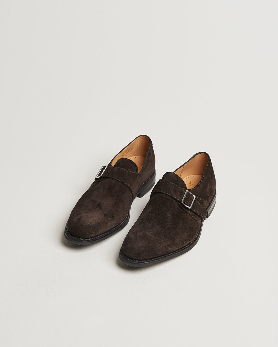 Mies |  | Loake 1880 | 357 Suede Single Monk Dark Brown