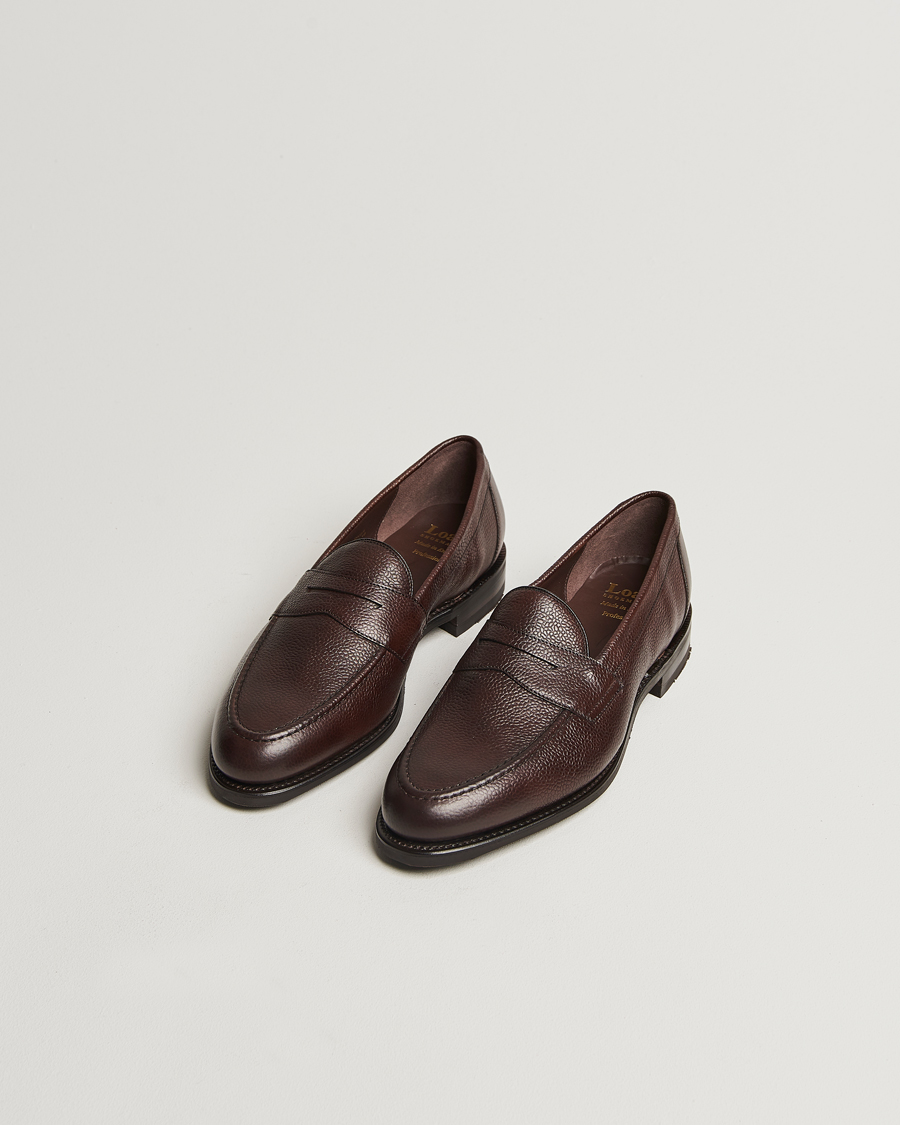 Mies | Loaferit | Loake 1880 | Imperial Grained Penny Loafer Dark Brown