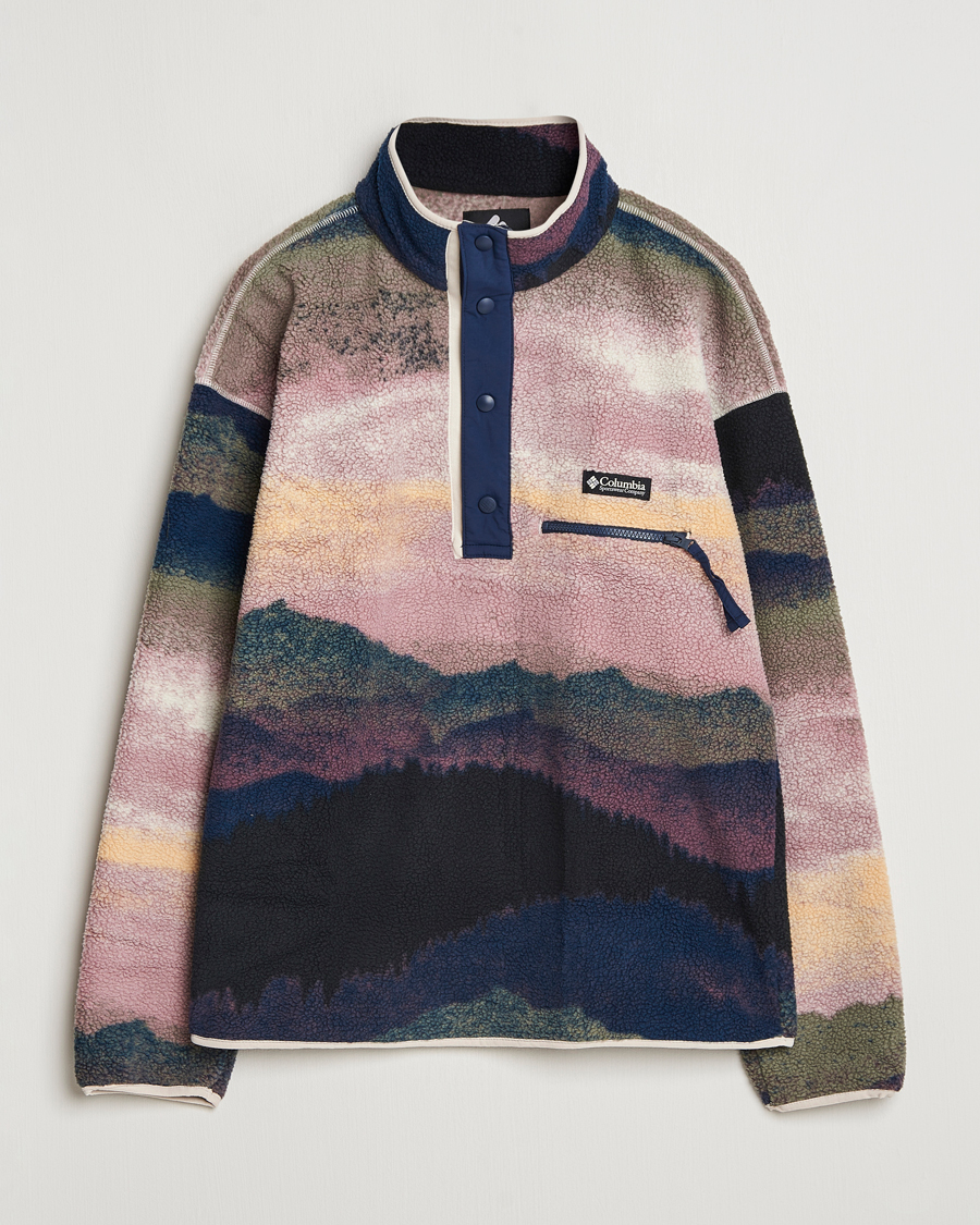 Mies | Puserot | Columbia | Helvetia Printed Half Snap Fleece Navy