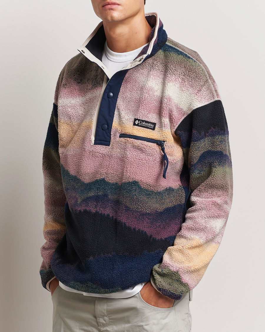 Mies | Puserot | Columbia | Helvetia Printed Half Snap Fleece Navy