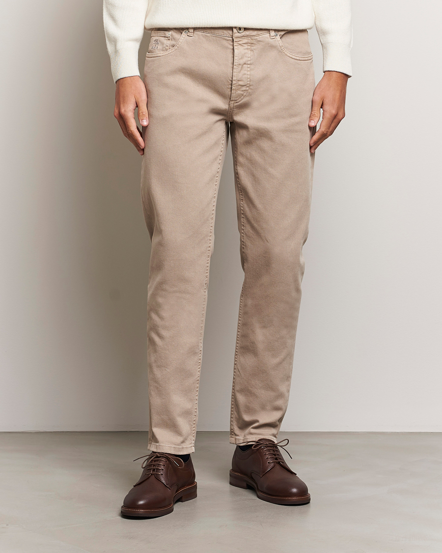 Mies |  | Brunello Cucinelli | Traditional Fit 5-Pocket Pants Beige