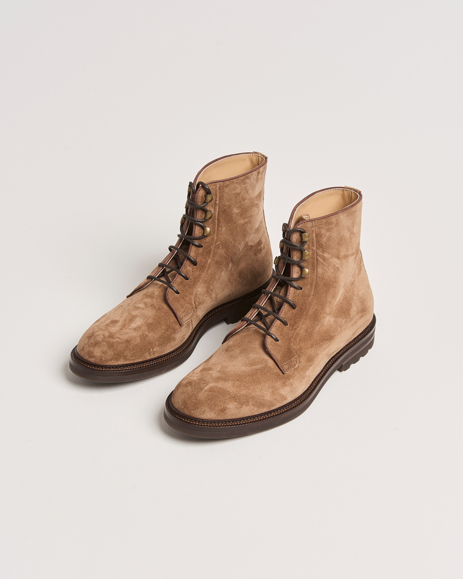 Mies |  | Brunello Cucinelli | Lace Up Boots Brown Suede