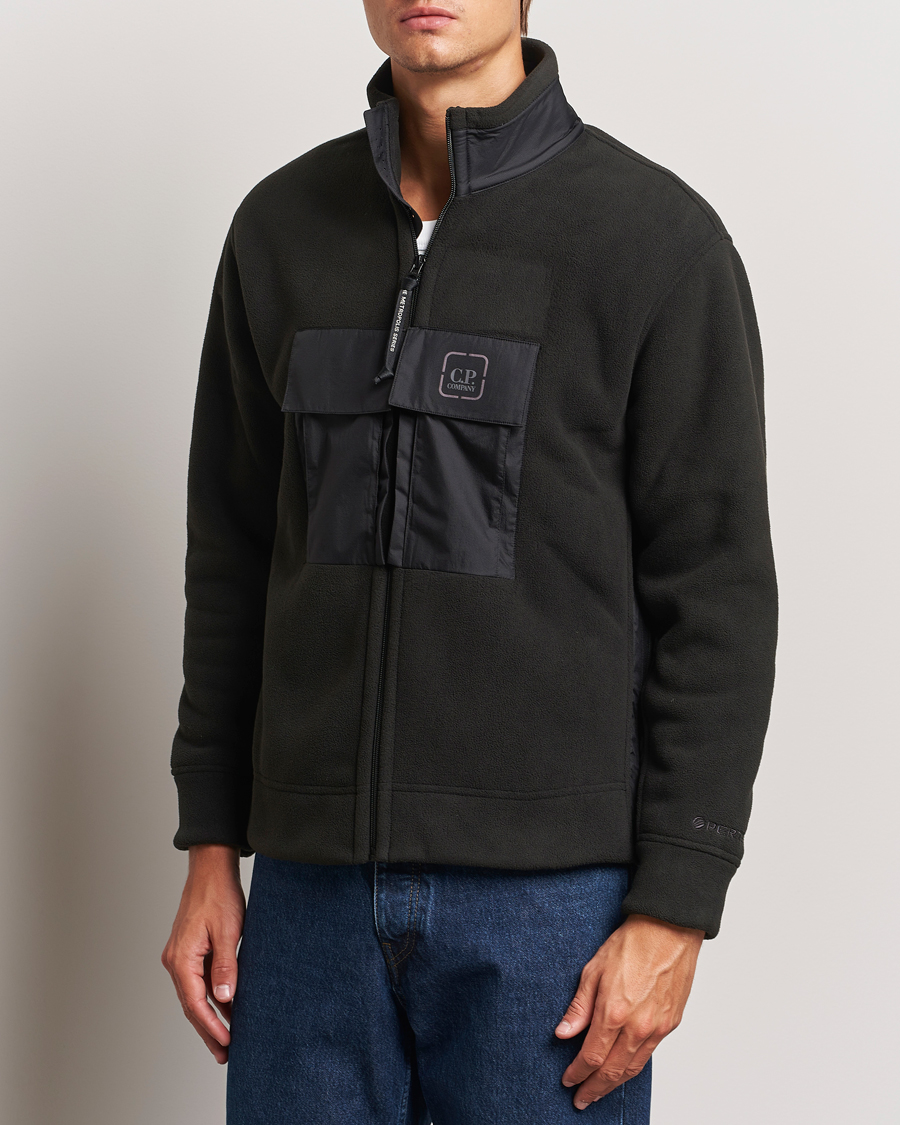 Mies |  | C.P. Company | Metropolis Polar Fleece Pertex Zip Black