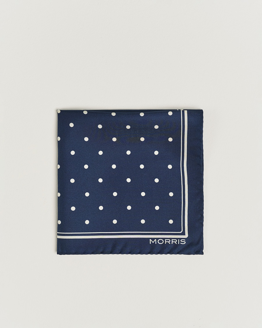 Mies |  | Morris | Dot Pocket Square Navy