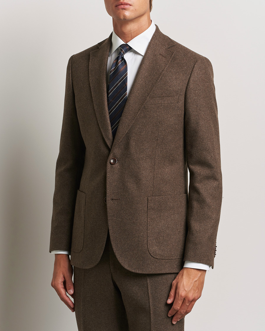 Mies |  | Morris | Flannel Wool Blazer Brown