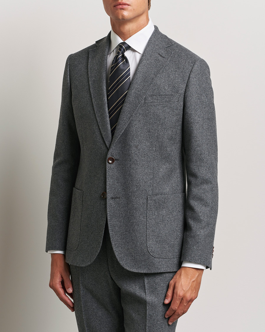 Mies |  | Morris | Flannel Wool Blazer Grey