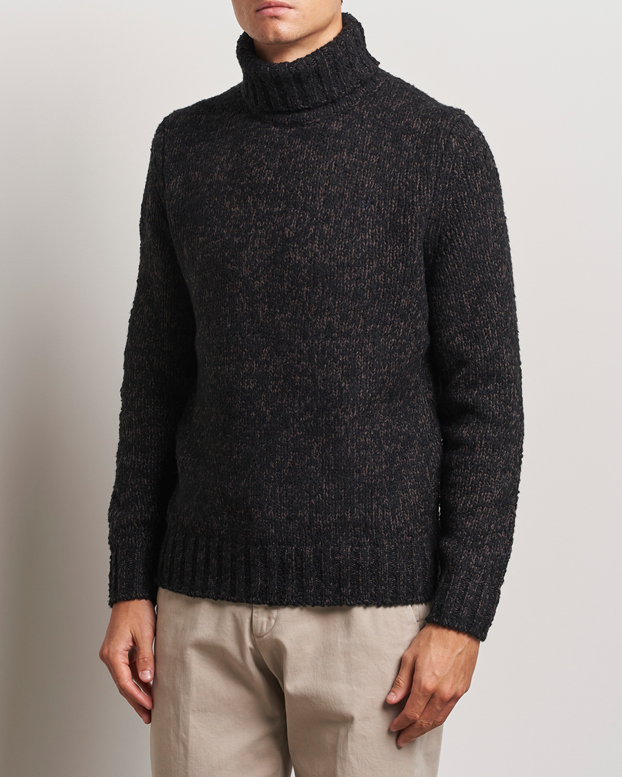 Mies |  | Morris | Herbert Heavy Knitted Rollneck Brown