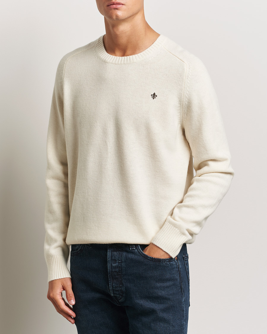 Mies |  | Morris | Hertford Merino Crew Neck Off White