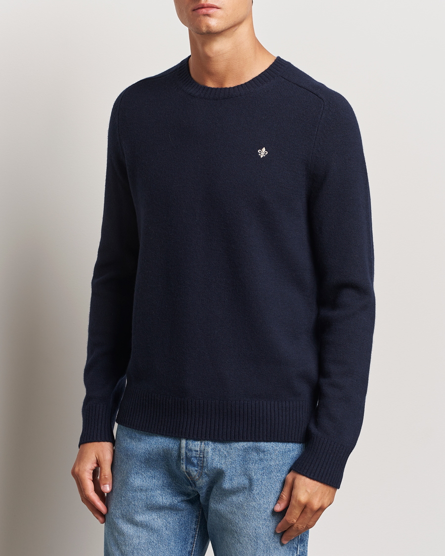 Mies |  | Morris | Hertford Merino Crew Neck Navy