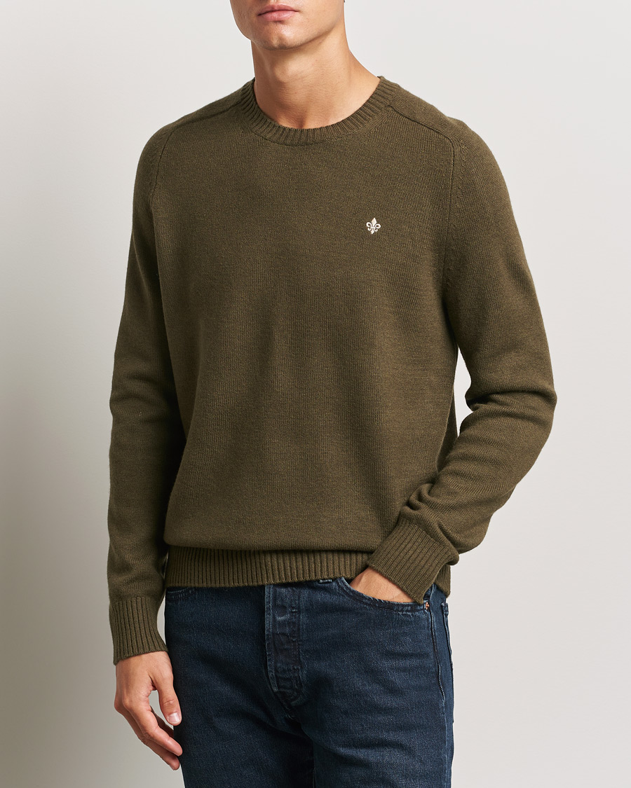 Mies |  | Morris | Hertford Merino Crew Neck Olive