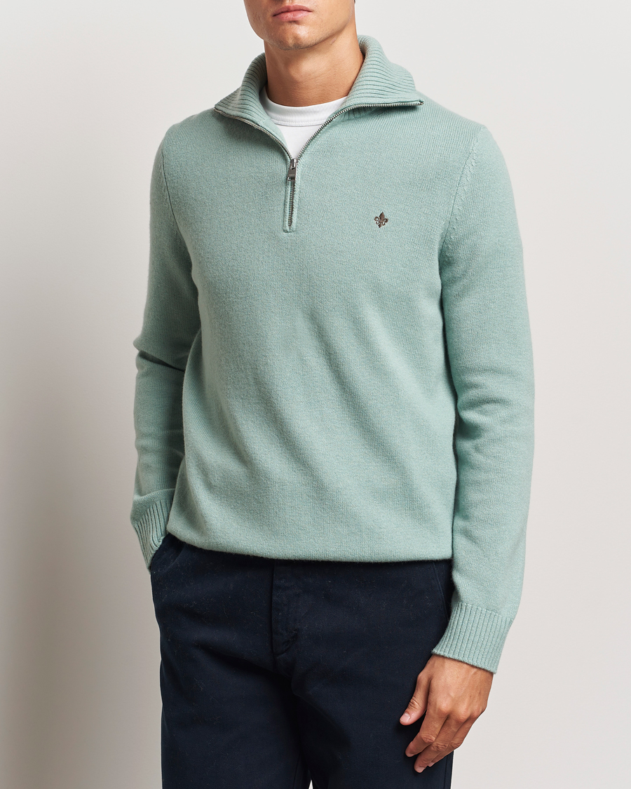 Mies |  | Morris | Hertford Merino Half Zip Green