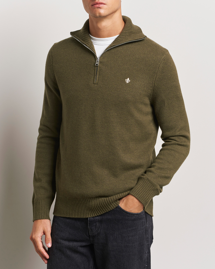 Mies |  | Morris | Hertford Merino Half Zip Olive