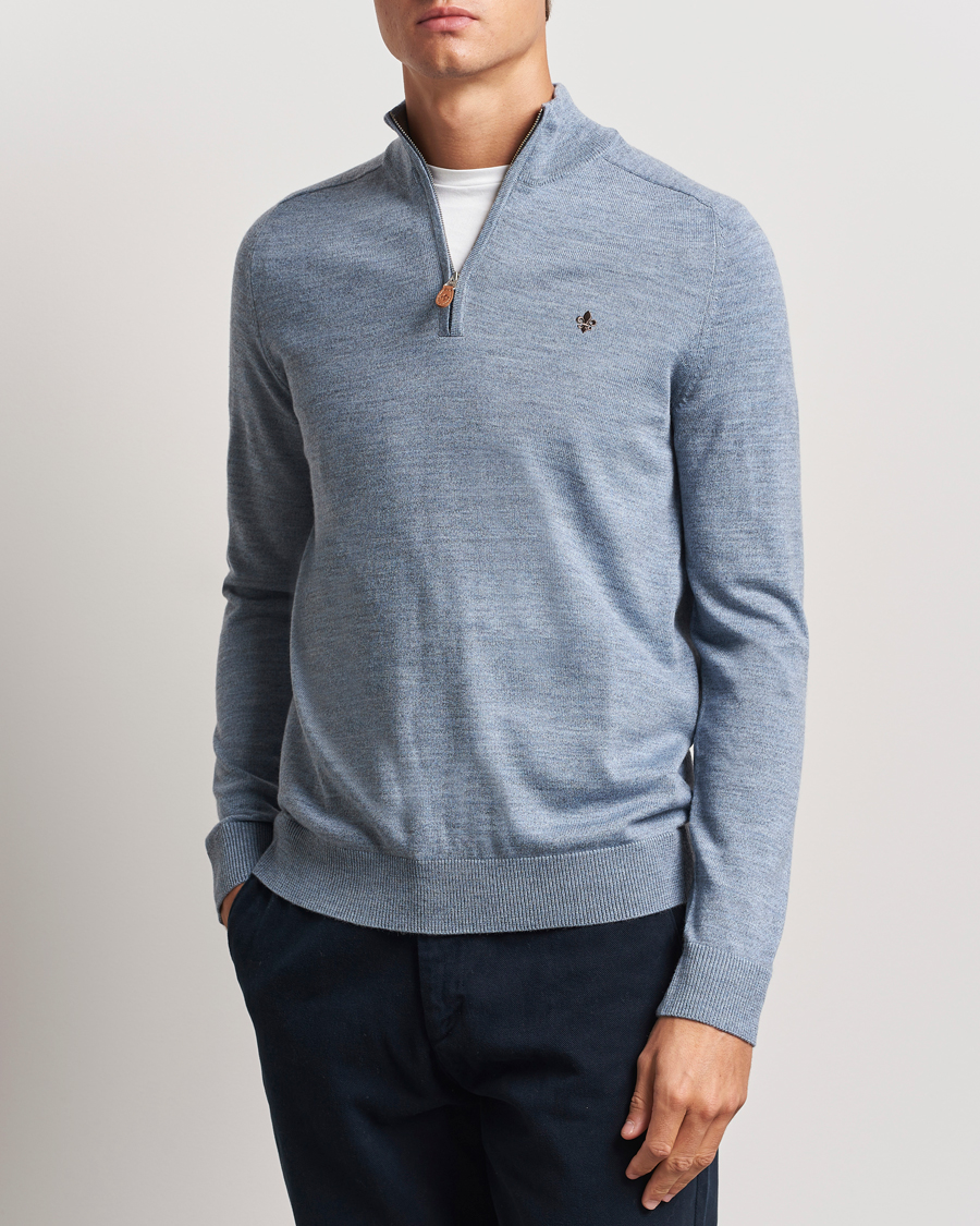 Mies |  | Morris | John Merino Half Zip Light Blue