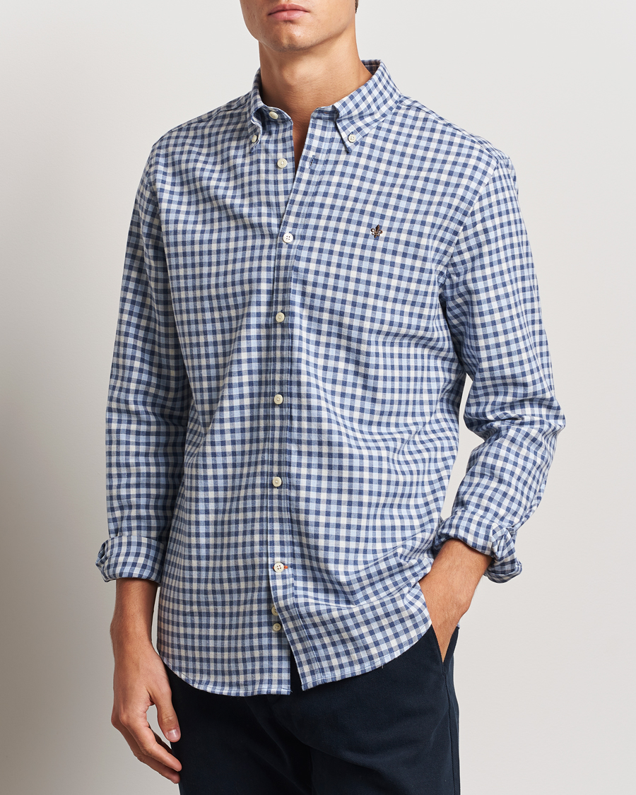 Mies |  | Morris | Watts Check Flannel Shirt Blue