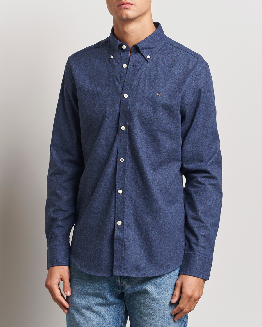 Mies |  | Morris | Watts Flannel Shirt Navy