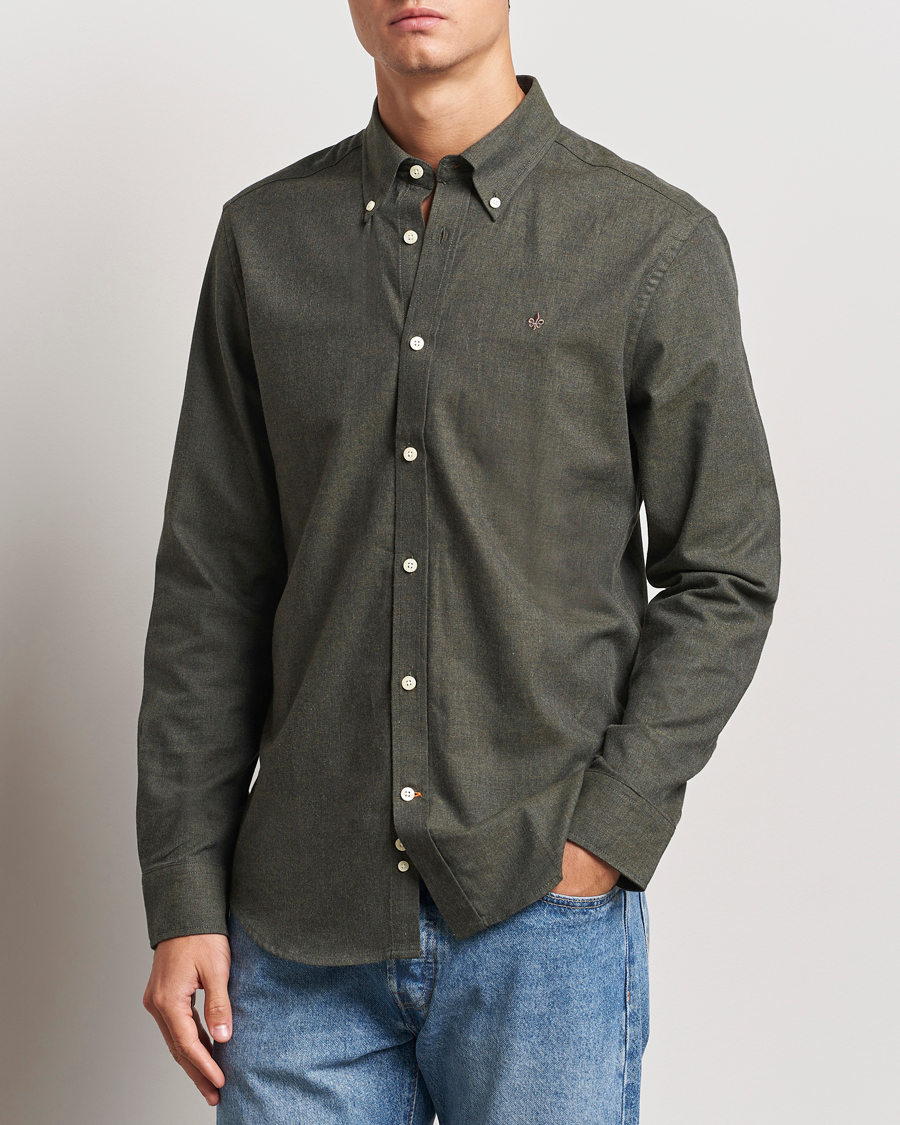 Mies |  | Morris | Watts Flannel Shirt Olive