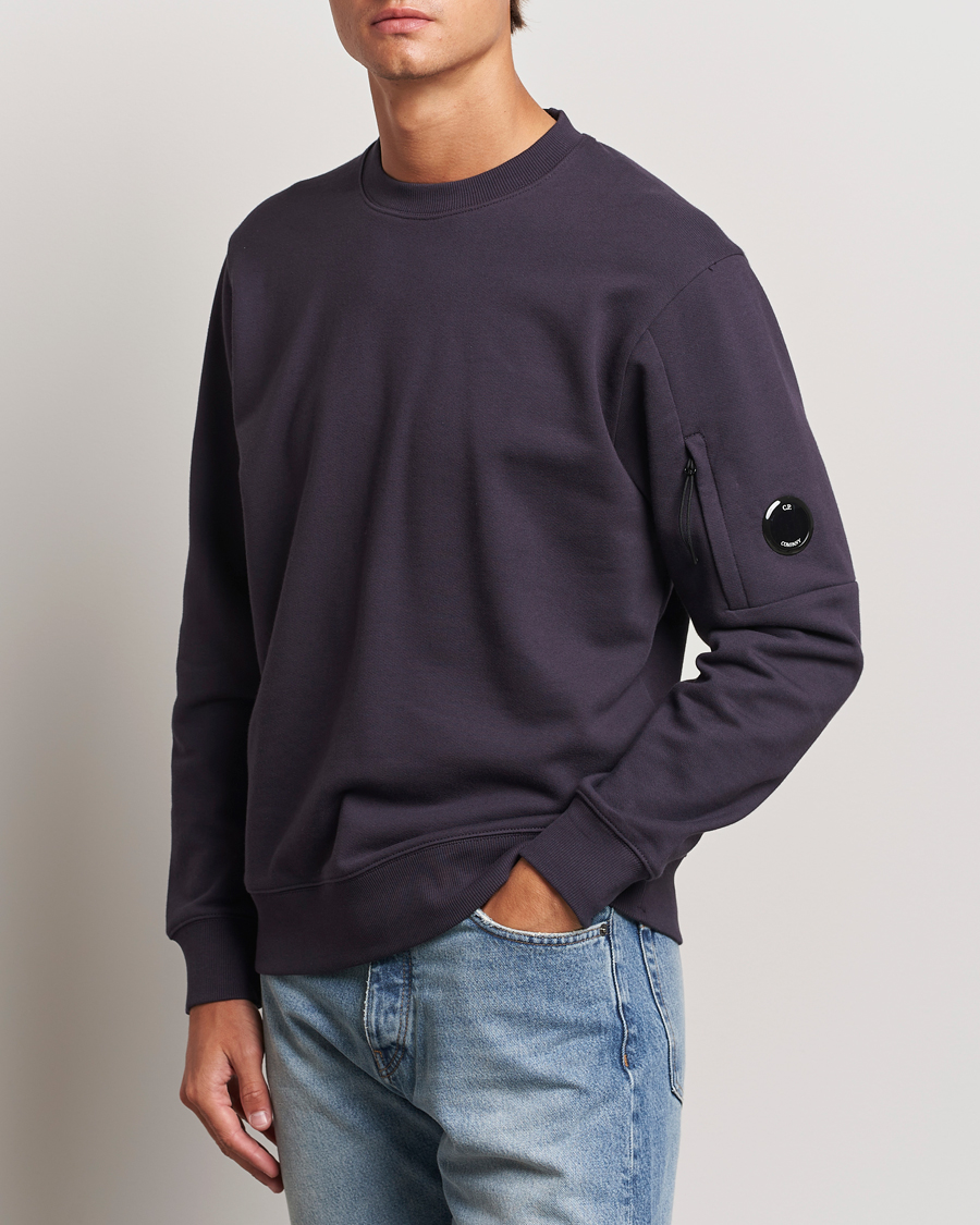 Mies |  | C.P. Company | Diagonal Raised Fleece Lens Sweatshirt Washed Navy