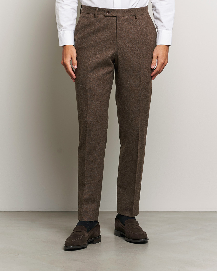 Mies | Business & Beyond - Formal | Morris Heritage | Flannel Suit Trousers Brown