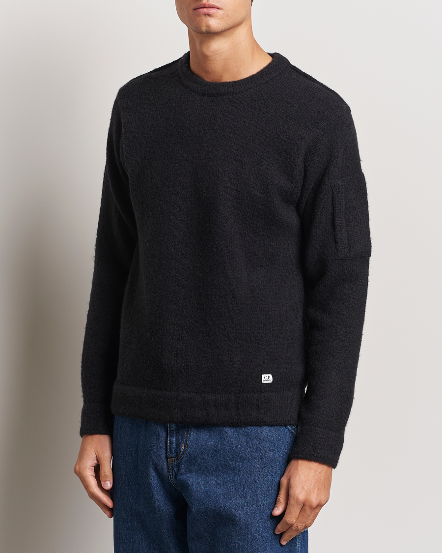 Mies |  | C.P. Company | Alpaca Soft Knitted Crewneck Black