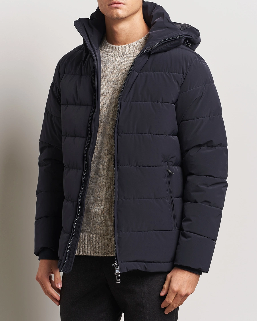 Mies |  | Oscar Jacobson | Hooded Puffer Jacket Navy