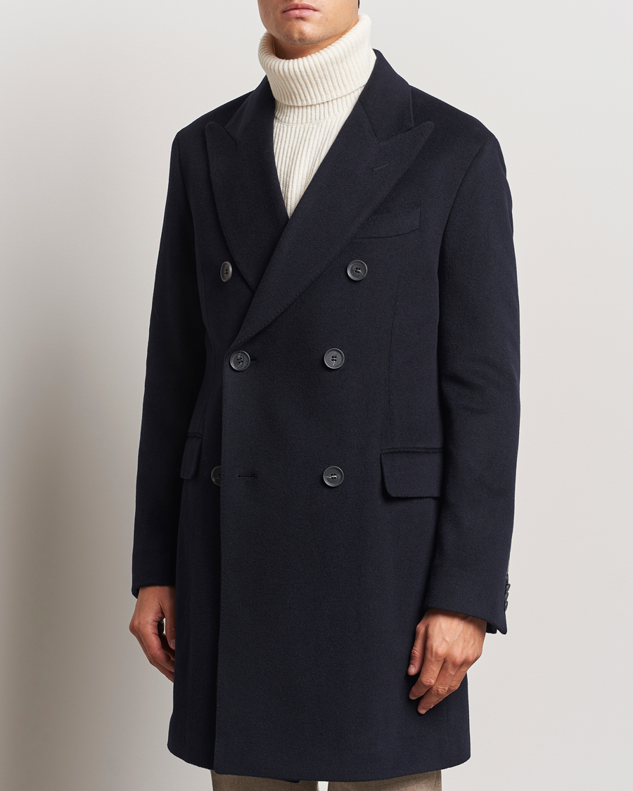 Mies |  | Oscar Jacobson | Silvain DB Wool/Cashmere Coat Navy