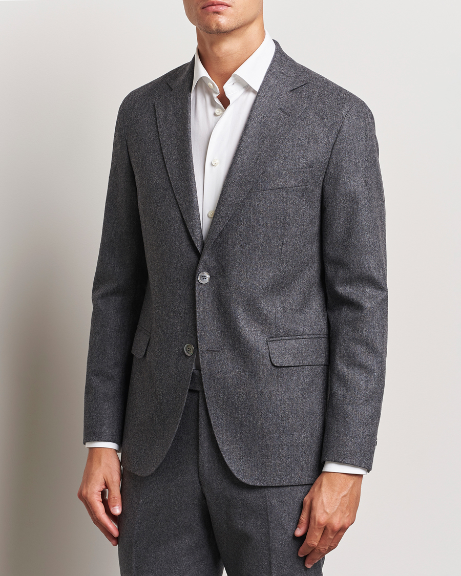 Mies |  | Oscar Jacobson | Fogerty Flannel Blazer Dark Grey