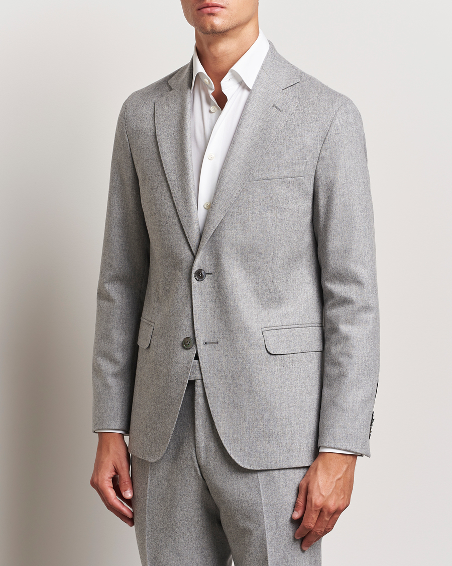 Mies |  | Oscar Jacobson | Fogerty Flannel Blazer Light Grey