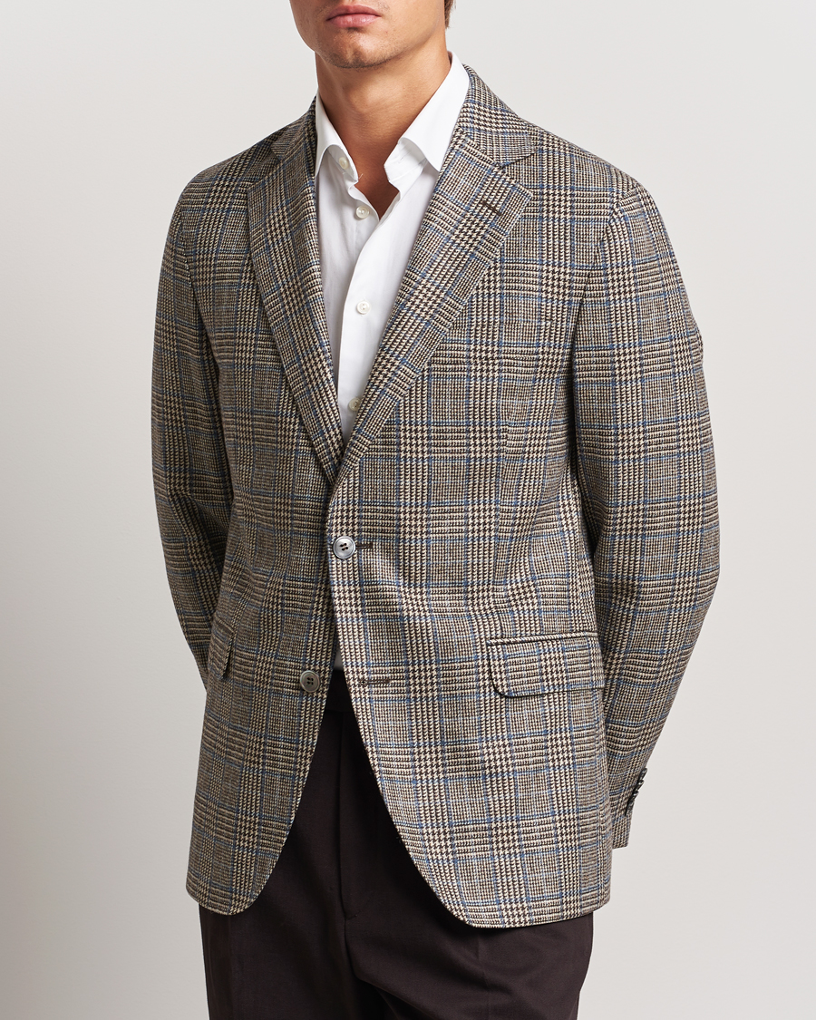 Mies |  | Oscar Jacobson | Fogerty Prince of Wales Wool Blazer Beige