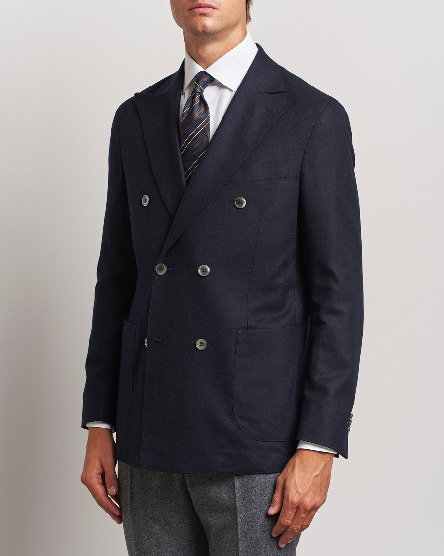 Mies |  | Oscar Jacobson | Farris DB Super 150's Loro Piana Wool Blazer Navy