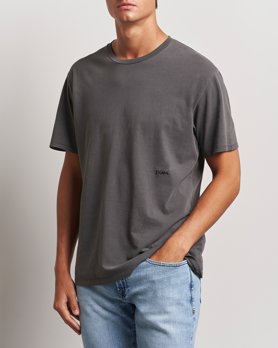 Mies |  | FRAME | Short Sleeve Relaxed T-Shirt Washed Anthracite