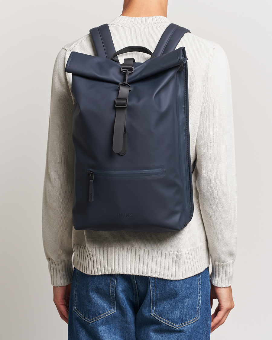 Mies |  | RAINS | Rolltop Rucksack Navy