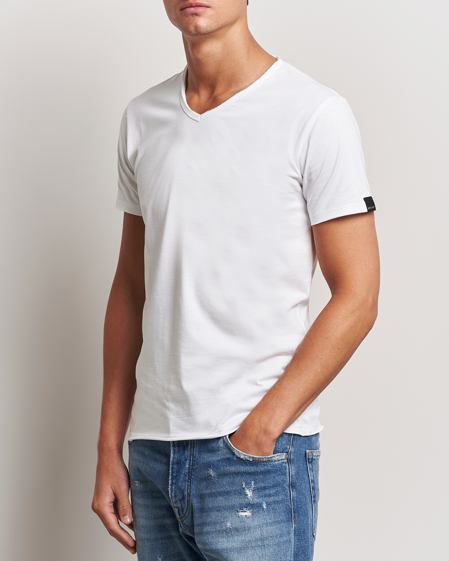 Mies |  | Replay | V-Neck T-Shirt White