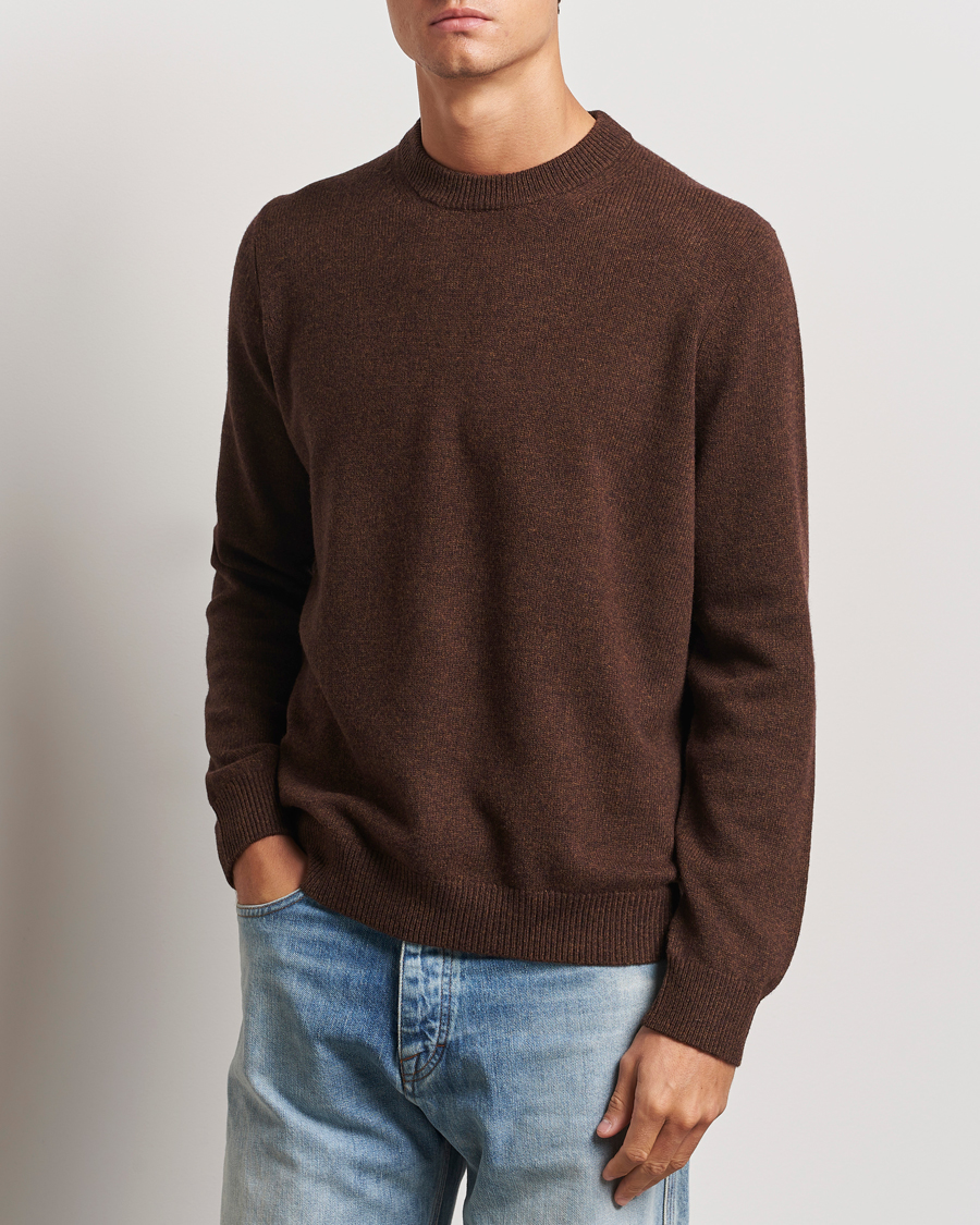 Mies |  | Samsøe Samsøe | Isak Knitted Crew Neck Chocolate Brown