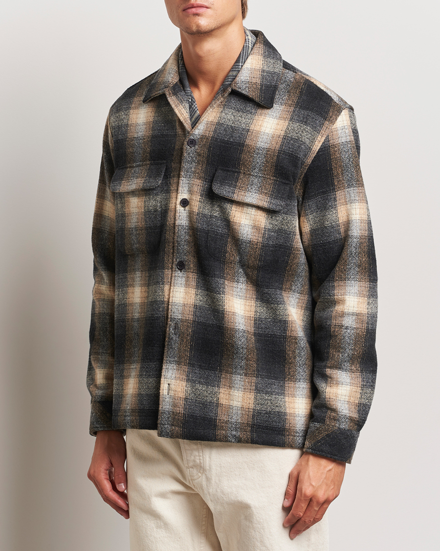 Mies | Paitatakit | Samsøe Samsøe | Castor Checked Overshirt Petrified Brown