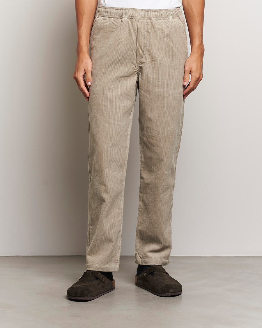 Mies |  | Samsøe Samsøe | Jabari Corduroy Drawstring Trousers Abbey Stone