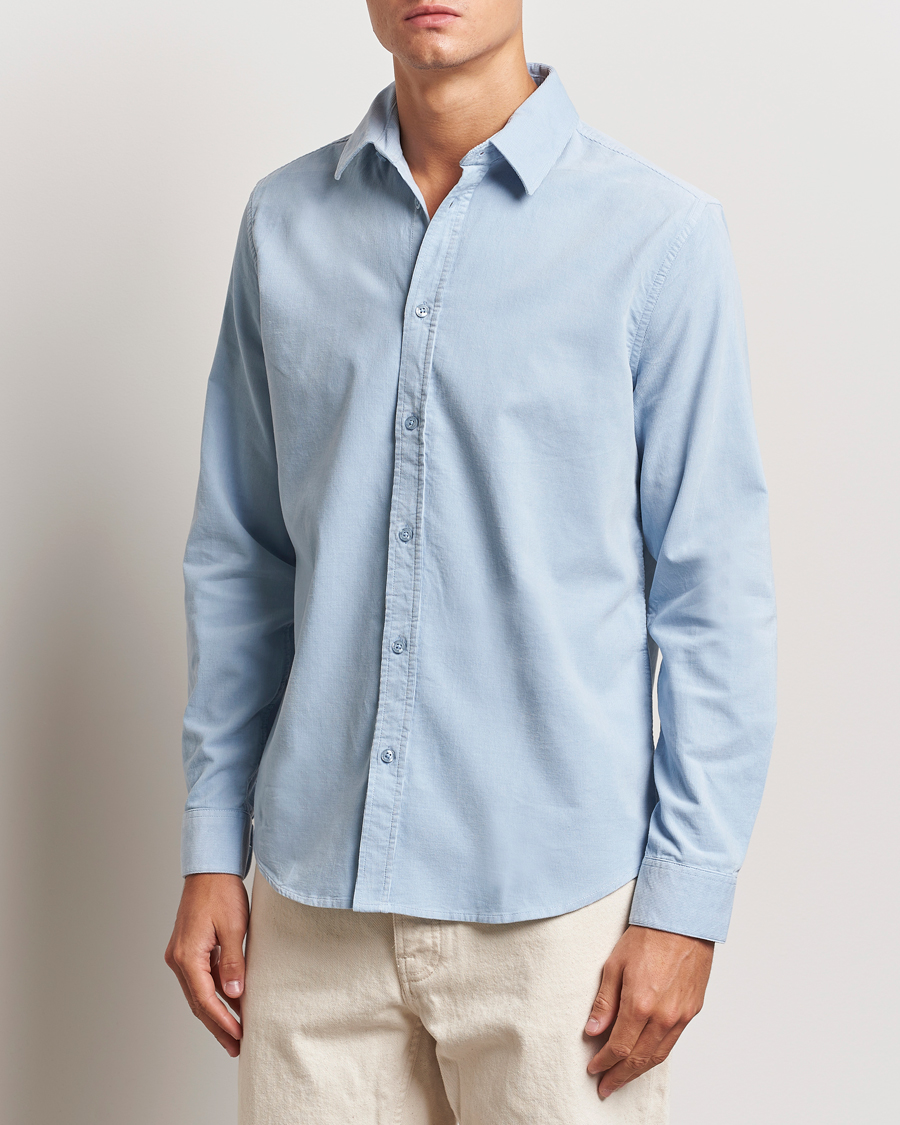 Mies |  | Samsøe Samsøe | Liam Baby Cord Shirt Subdued Blue