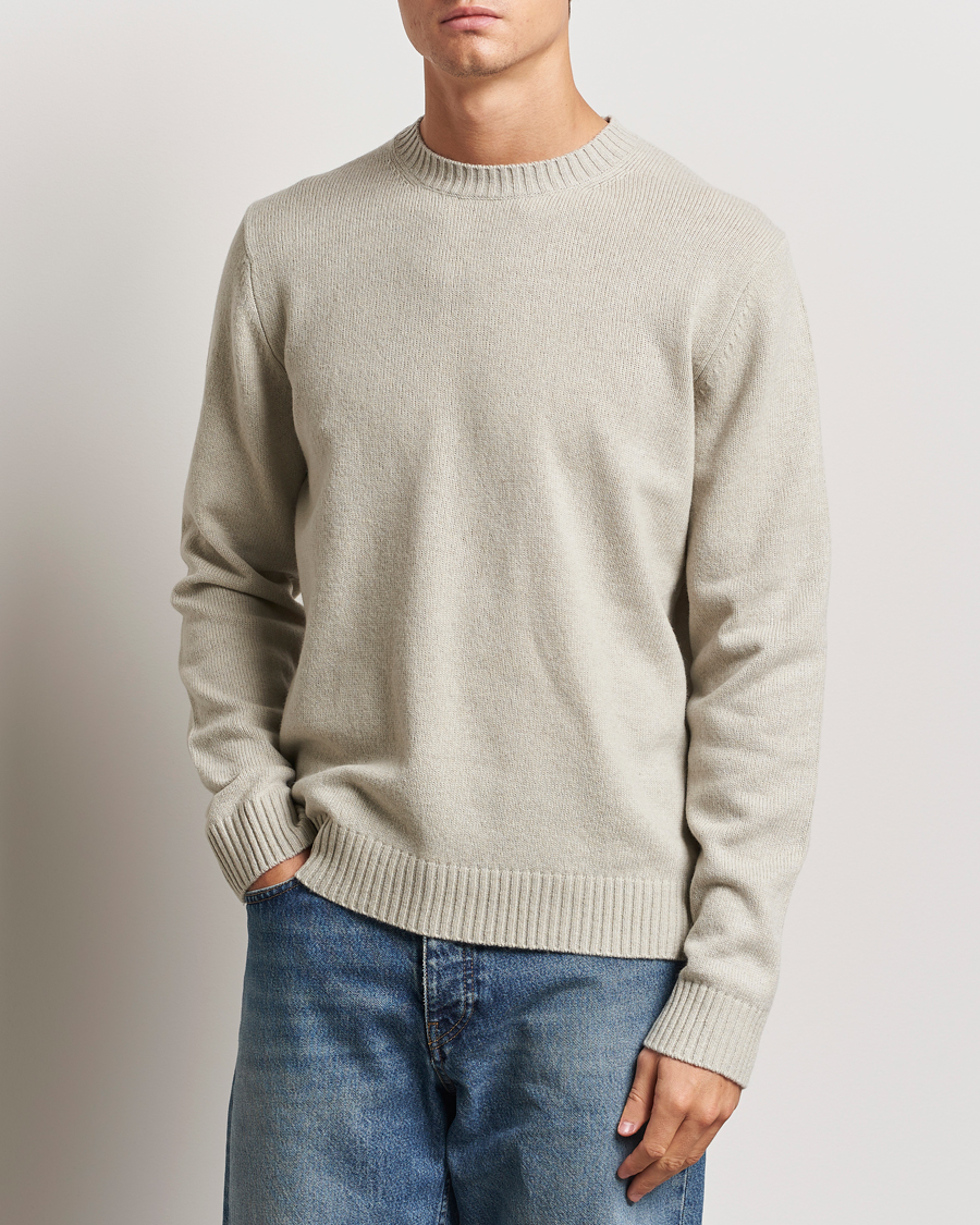 Mies |  | Samsøe Samsøe | Sylli Wool Crew Neck Abbey Stone