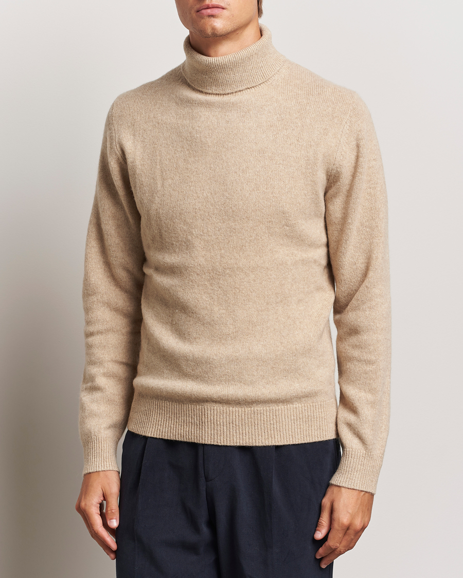 Mies |  | Stenströms | Knitted Yak/Merino Rollneck Beige