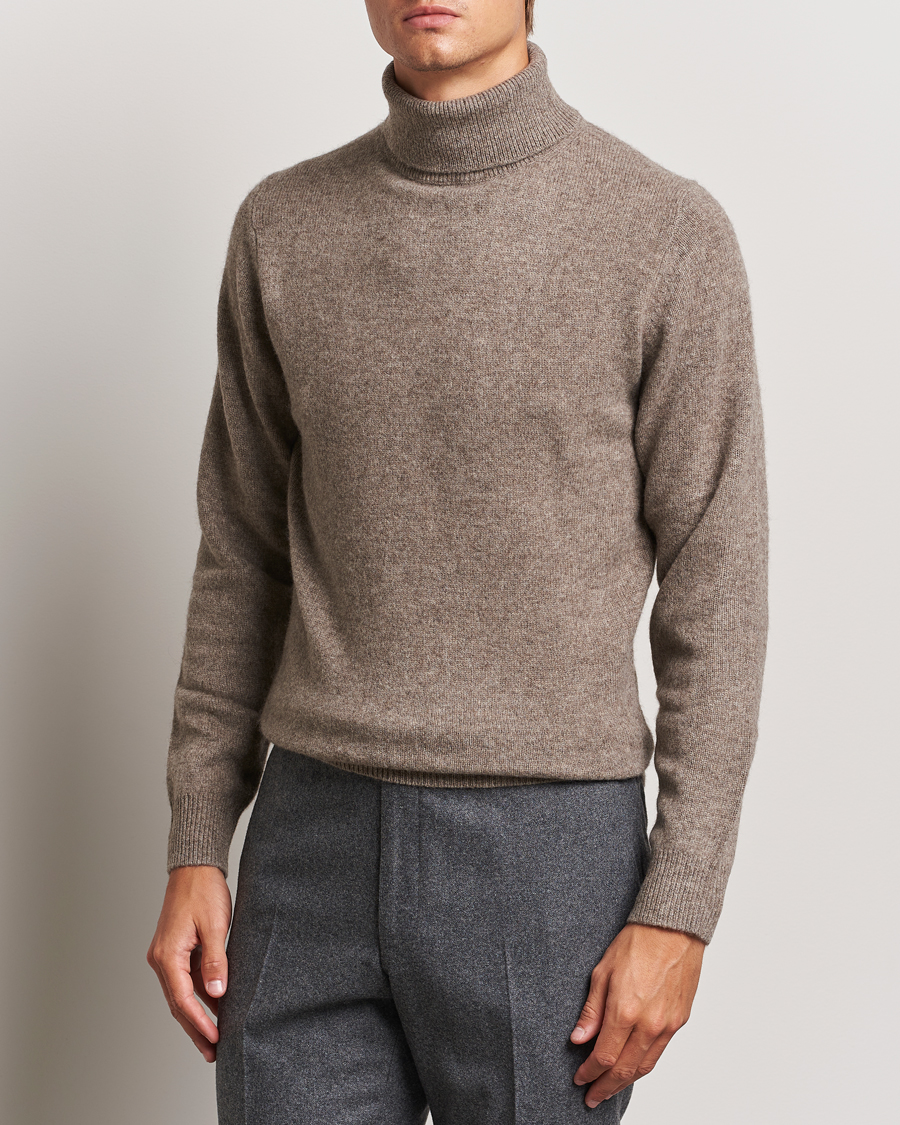 Mies |  | Stenströms | Knitted Yak/Merino Rollneck Brown