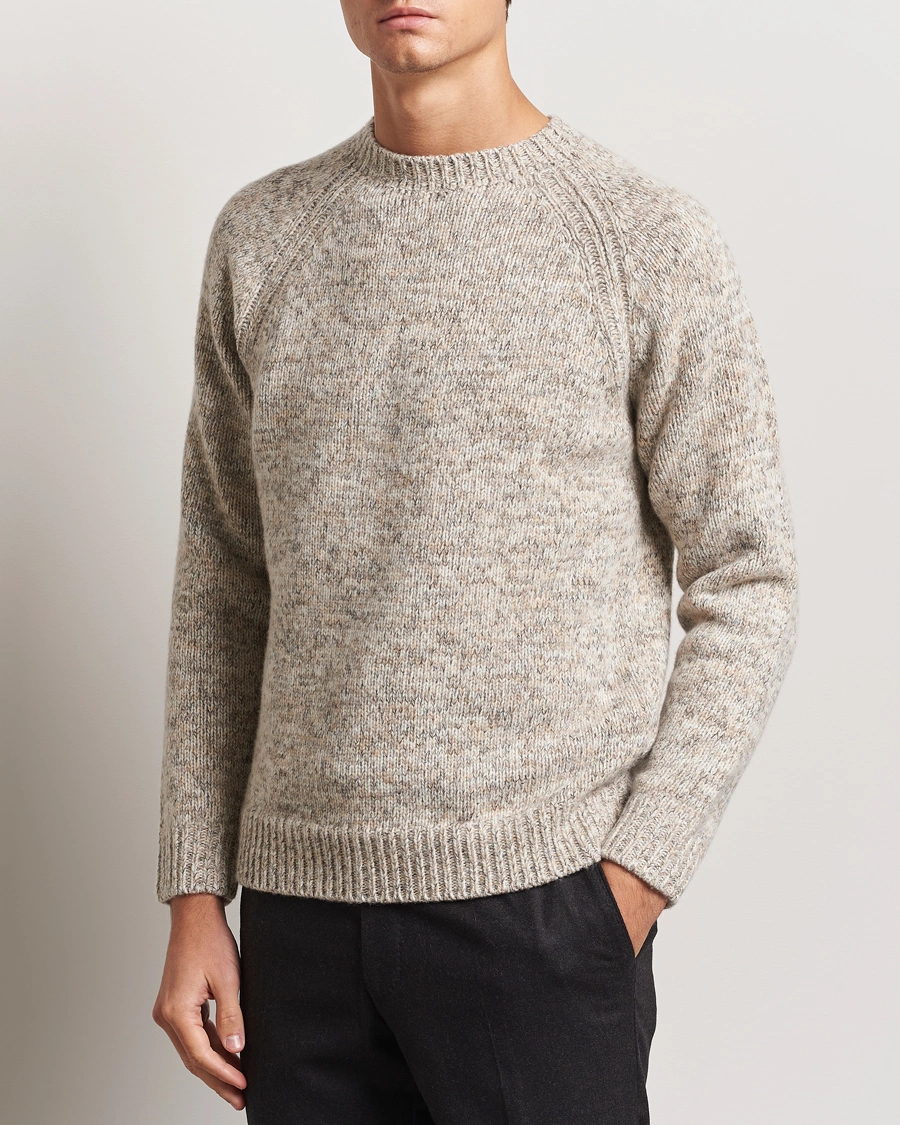 Mies |  | Stenströms | Chunky Knitted Merino Sweater Beige