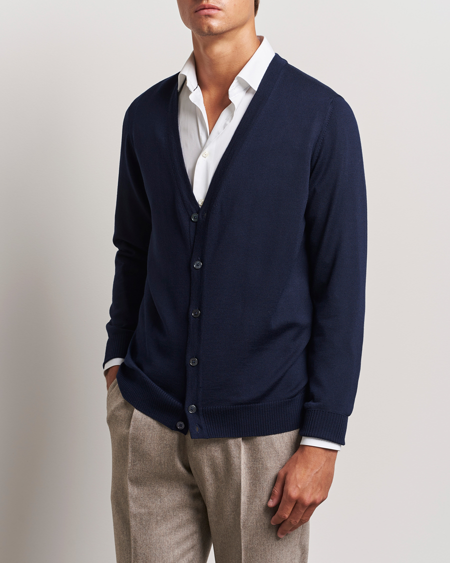 Mies |  | Stenströms | Merino Cardigan Navy