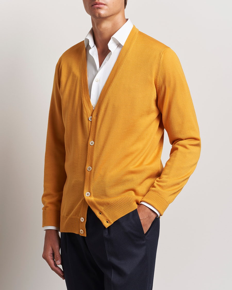 Mies |  | Stenströms | Merino Cardigan Yellow